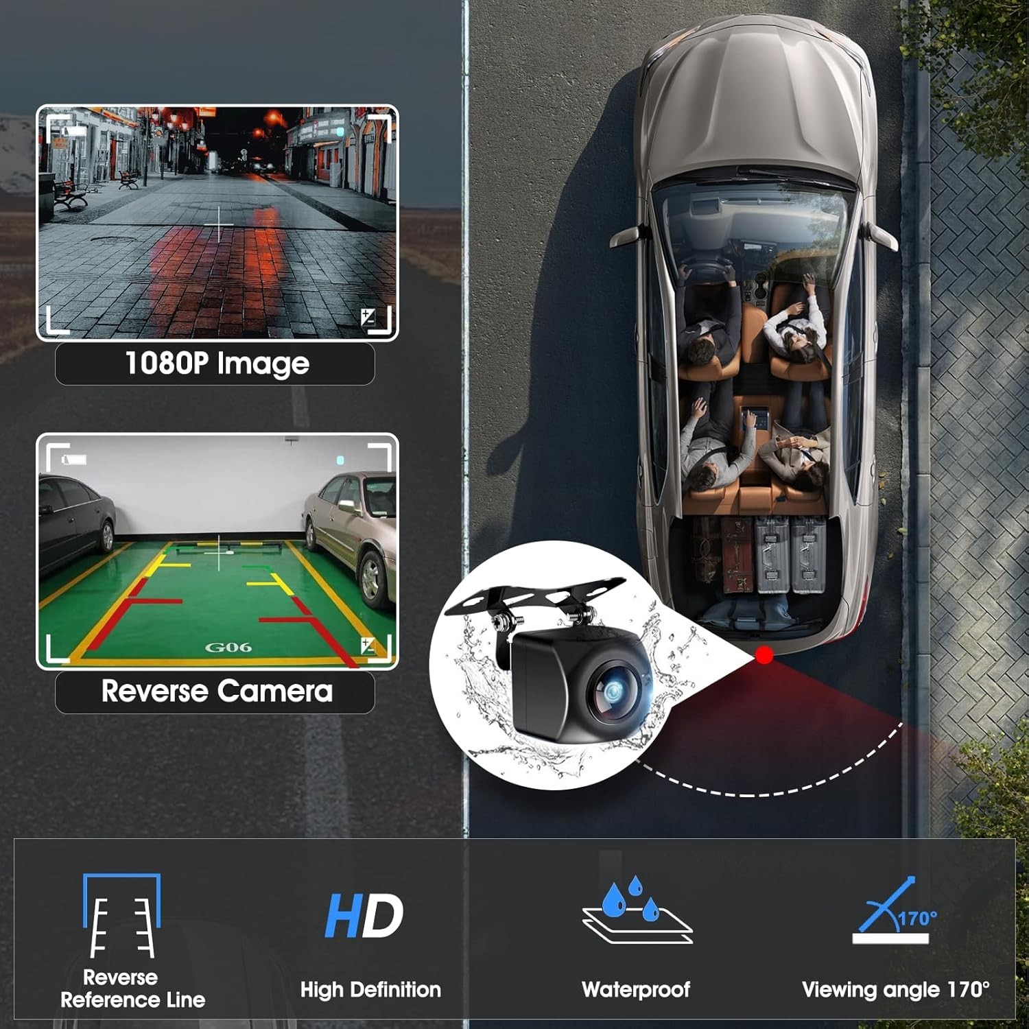 7″ HD Wireless CarPlay Screen with Bluetooth Navigation & Backup Camera