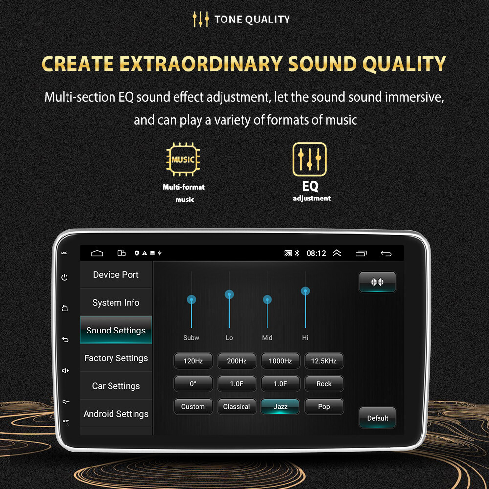 10.1in 2DIN Car Touch Screen Stereo Radio GPS Wifi Player BT Android 15 Camera
