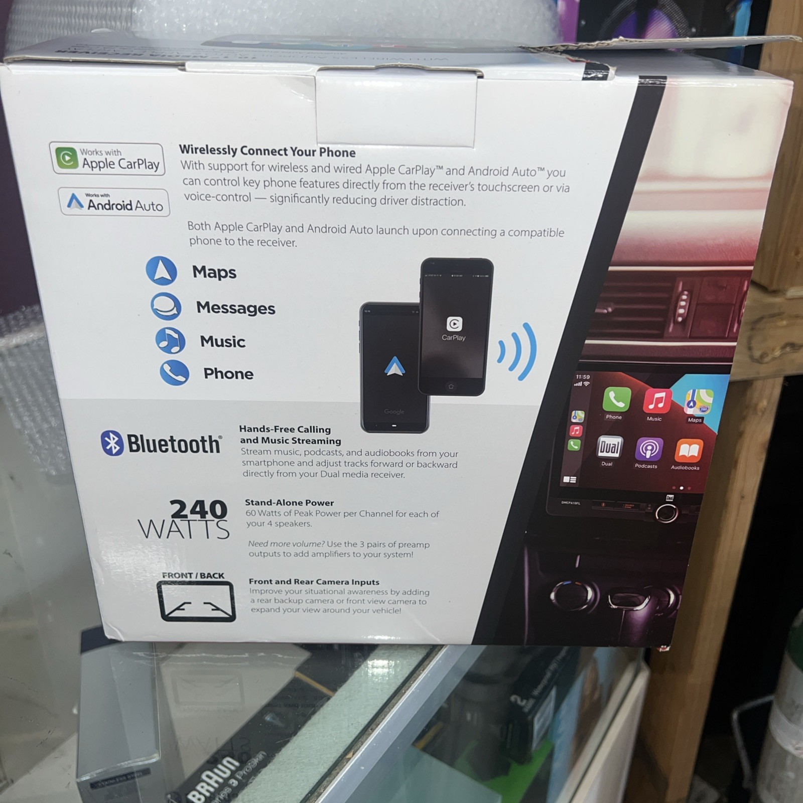 Dual 10.1 Touch Screen Car Radio Brand New In Box Apple And Android Play