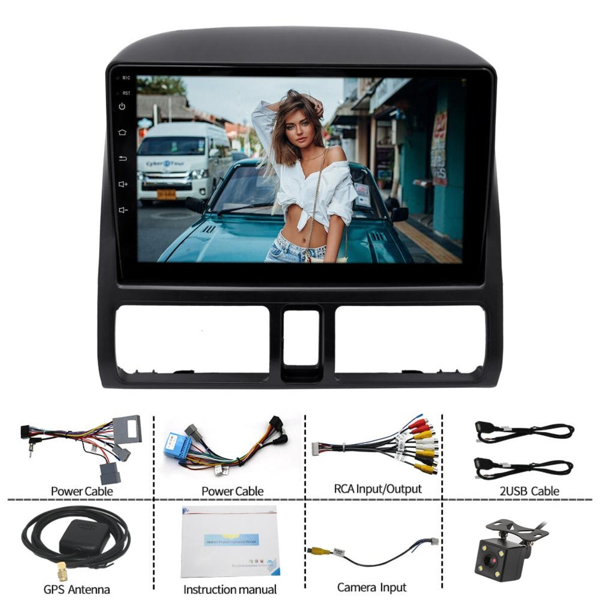 Fit For Honda CR-V 2002-2006 Stereo Radio GPS 9in Touch Screen Head Unit W/Cam