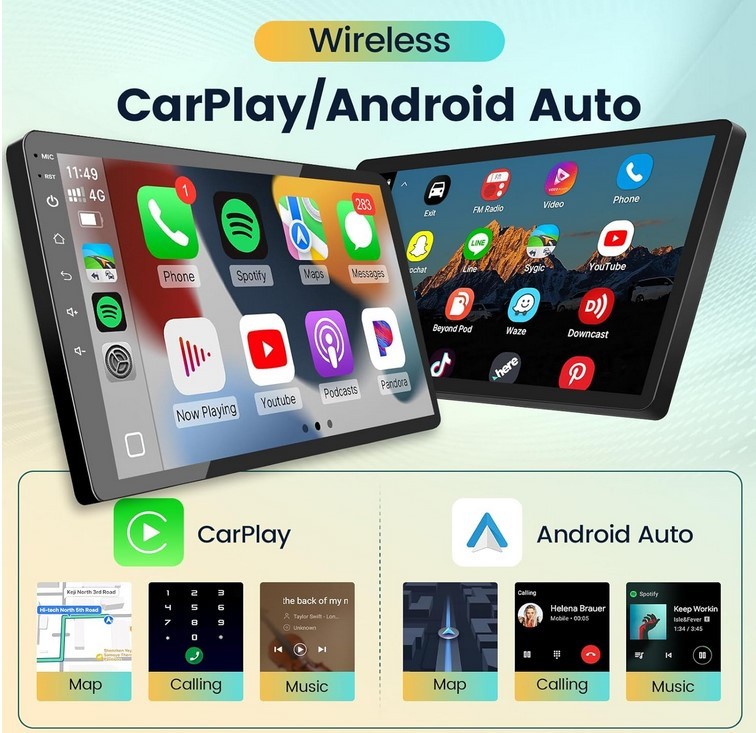 Chevy Tahoe Suburban Android Carplay Radio 2007-2012 2G+32G GMC Yukon Wood
