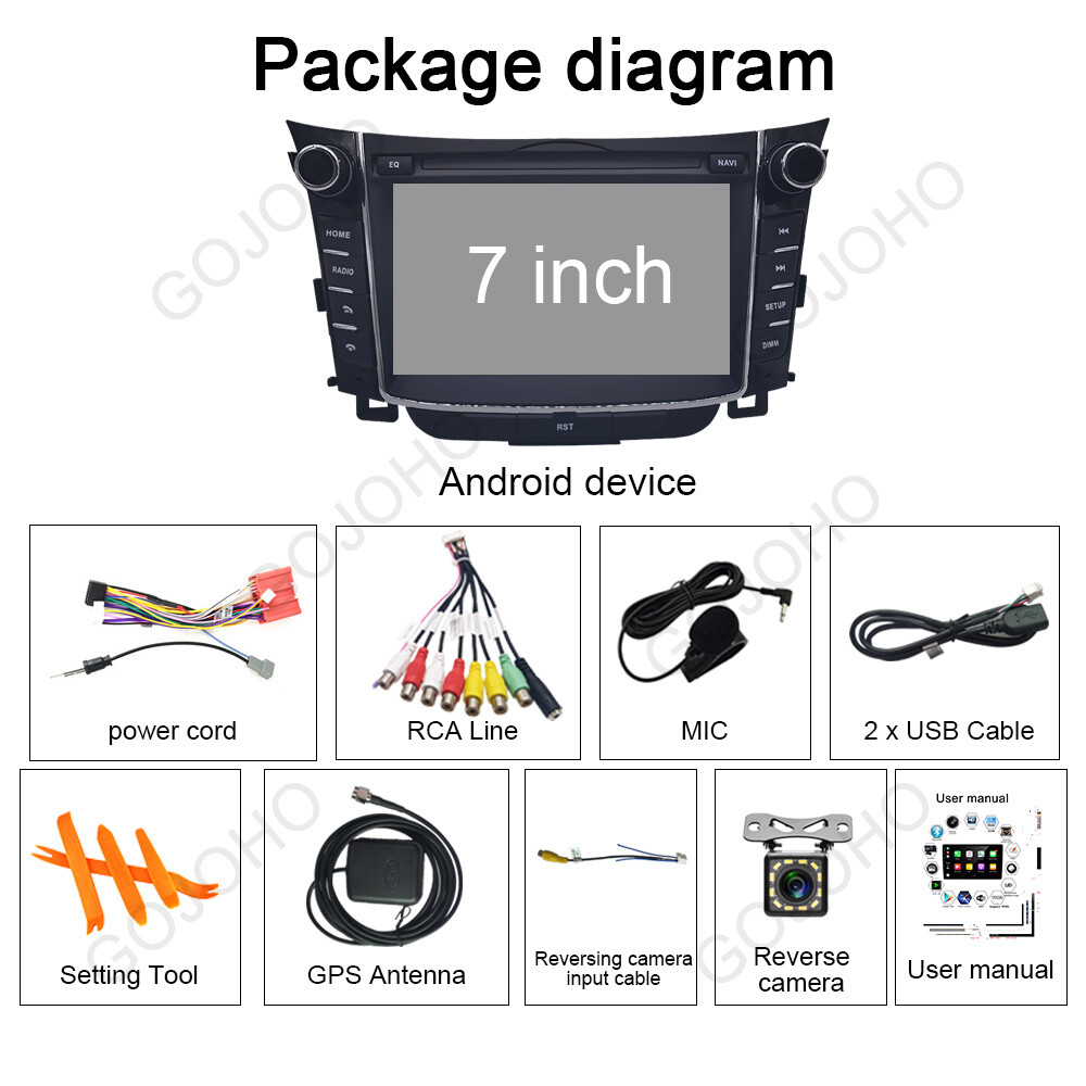 64GB For Hyundai I30 Elantra GT 2012-2016 Android 13 Car Stereo Radio BT Carplay