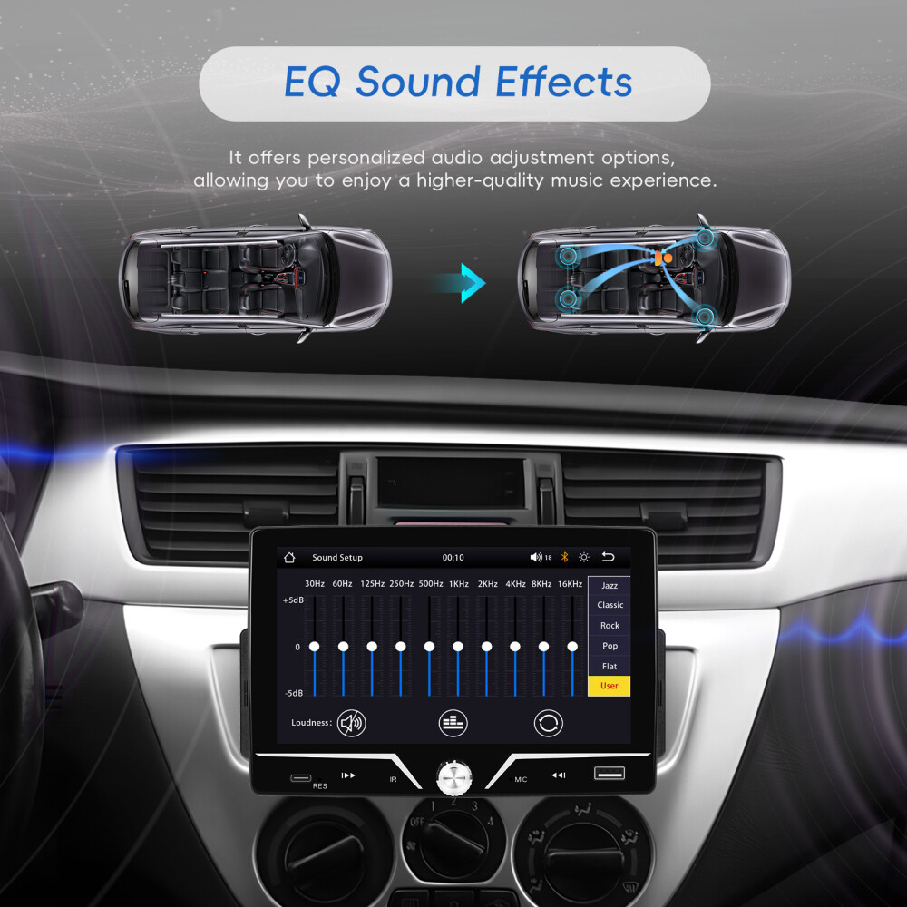 Single 1Din 7″ Touch Screen Stereo Bluetooth Radio Car Apple/Android Carplay GPS
