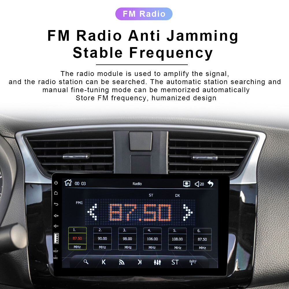 Single 1Din 9″ Car Stereo Radio Apple CarPlay Andriod Auto Touch Screen BT AM/FM