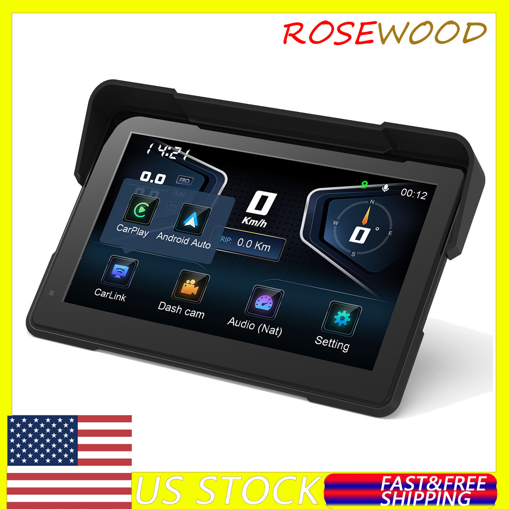 7″ Wireless CarPlay Touch Screen Motorcycles Navigator GPS with camera DVR&TPMS