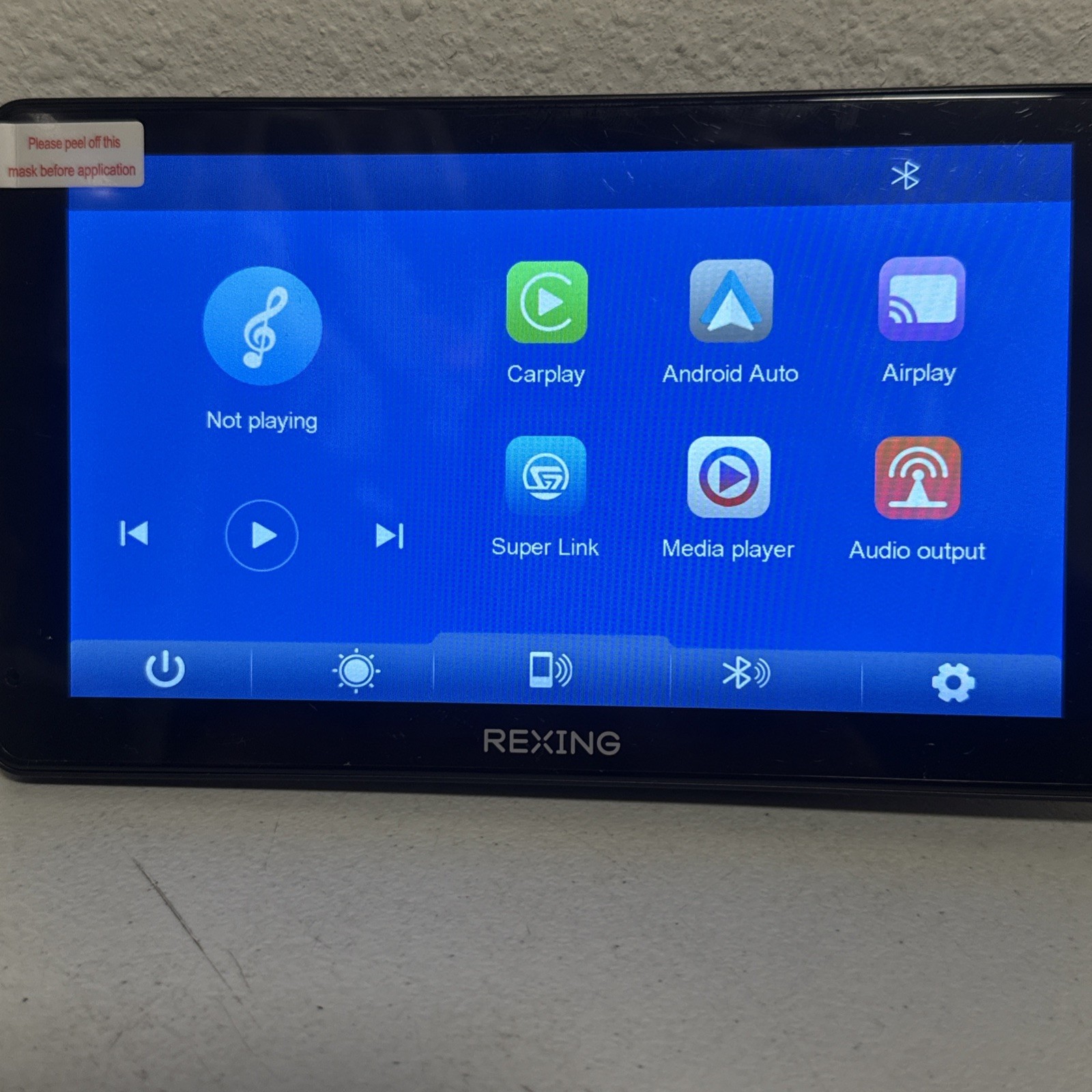 Rexing 7″ Wireless Touchscreen Display Adapter – Carplay Android Auto Black