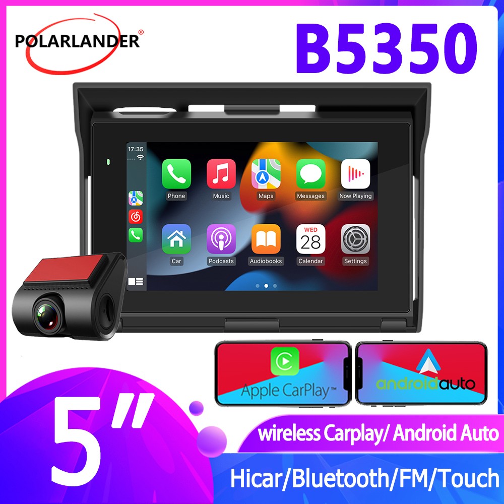 5″ Motorcycle MP5 Player DVR Support Android Auto CarPlay Bluetooth 5.0