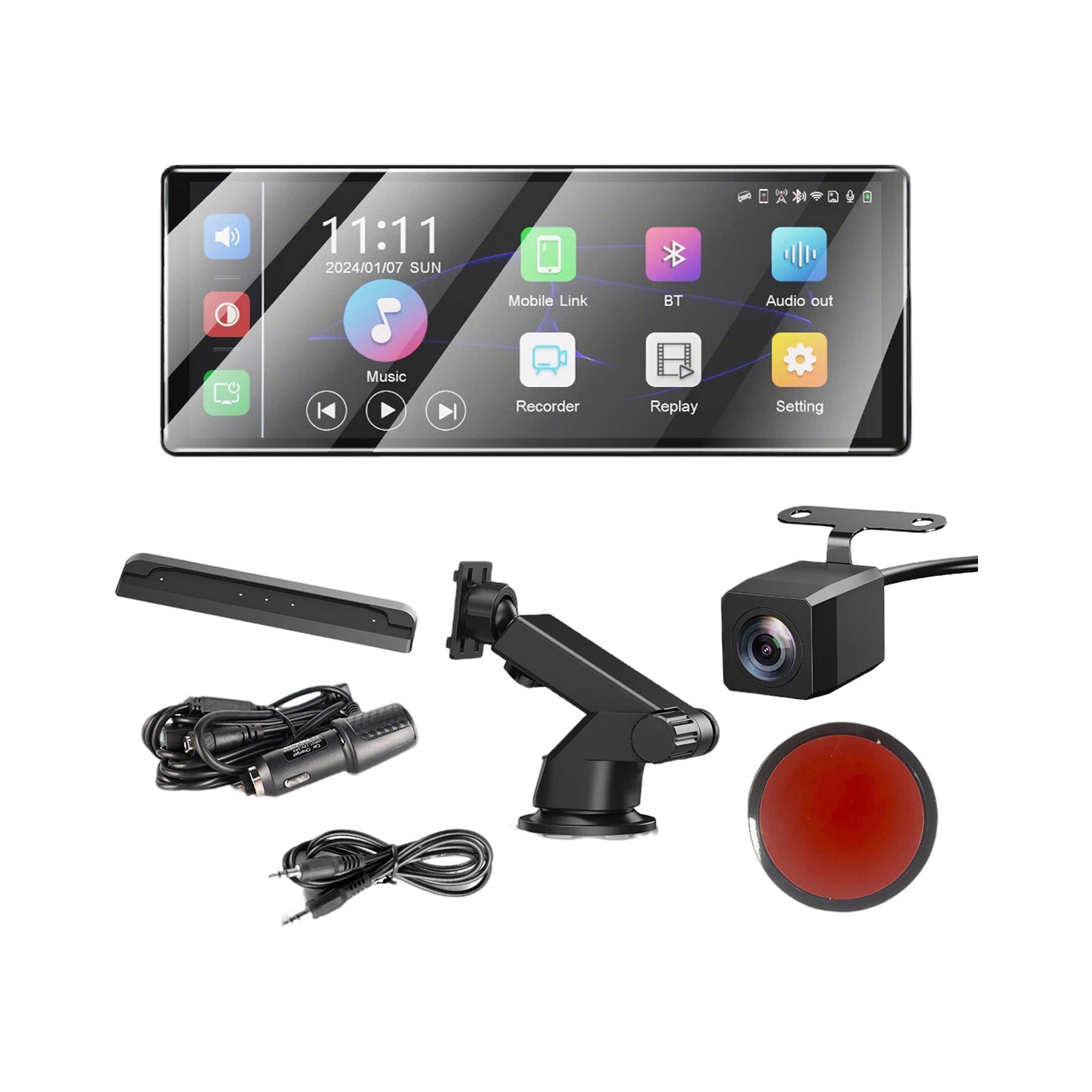 11.3″ Inch Car Portable IPS Touch Screen Apple CarPlay Tablet Android Auto Radio