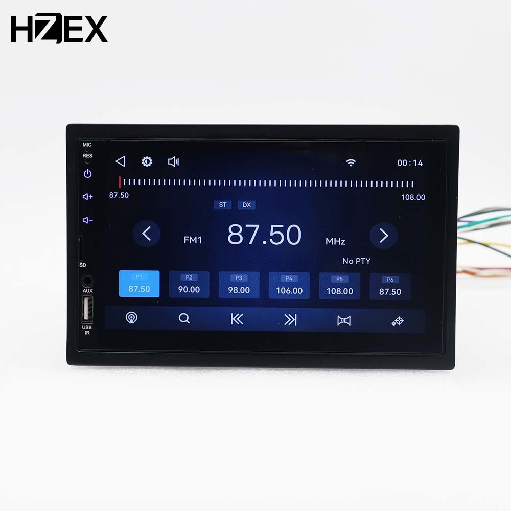 HZX-7CPA 7 Inch Double Din Car Stereo with Wireless Apple CarPlay & Android Auto