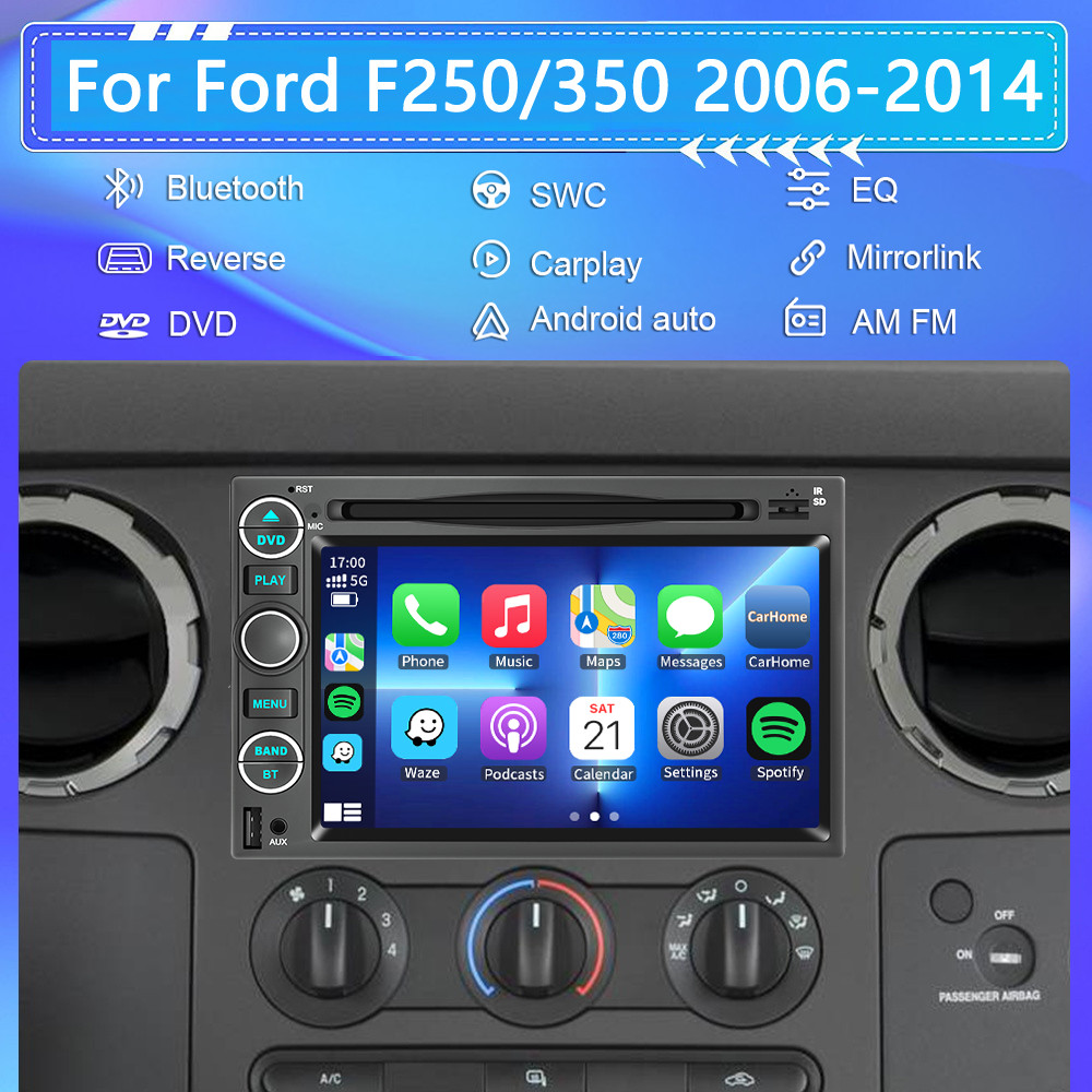 For 2004-2008 Ford F150/F250 Edge Car 7” DVD CD Player Radio Stereo Carplay GPS