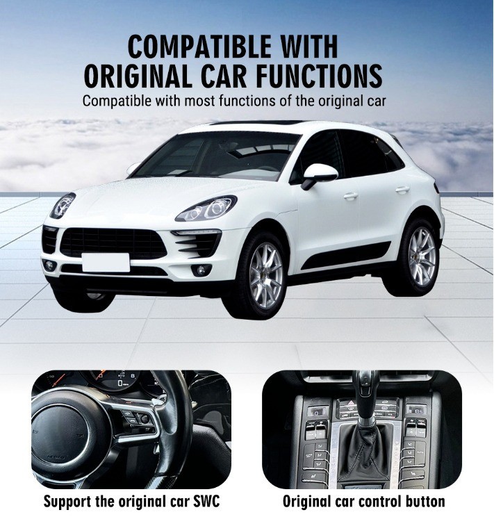 For Porsche Macan 2014-2017 Dual 12.3 inch Screen Car Stereo Radio Android Navi