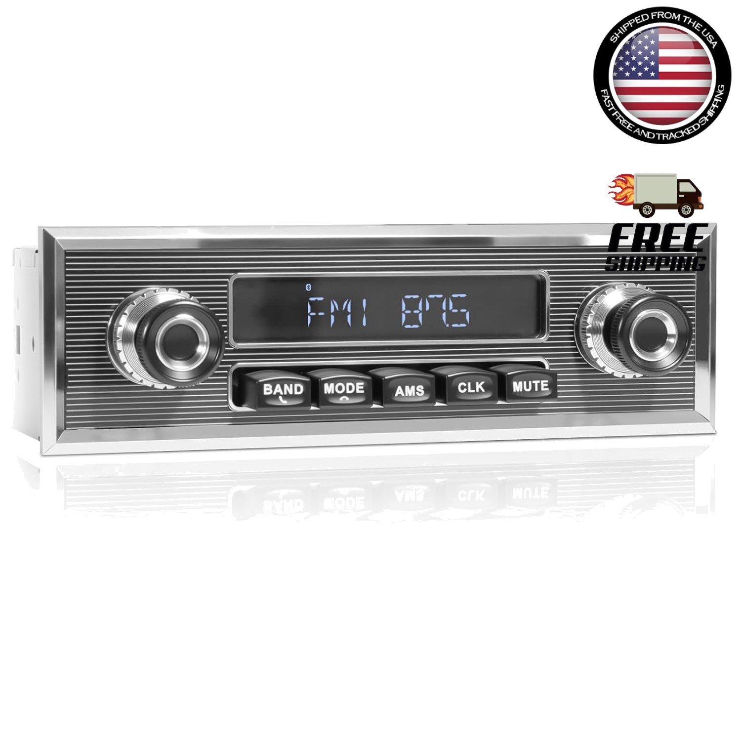 1 Din Car Radio MP3 Player Classic Car Retro Audio Stereo Support FM AUX EQ USB