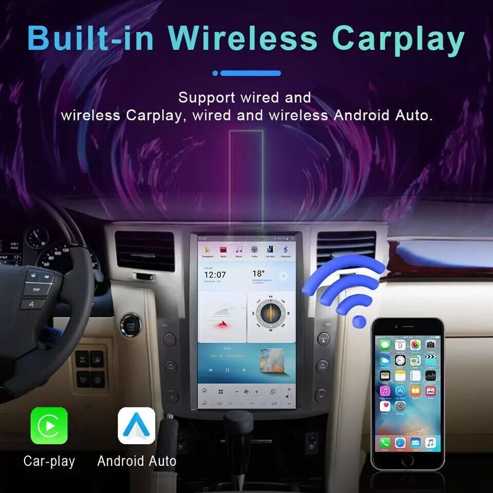 13.6″ For 2007-2015 Lexus LX570 Car Stereo Radio Tesla Style GPS Carplay 8+128G