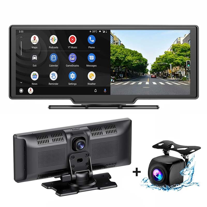 10″Portable Wireless Carplay Car Stereo Touch Screen Multimedia Player Bluetooth