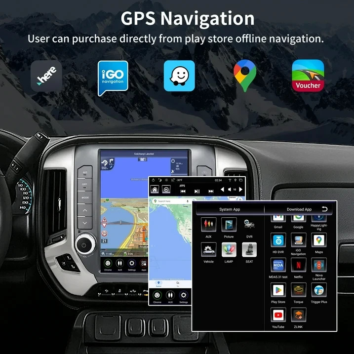 GEN 4 Android Car Stereo Radio For 2014-2018 Chevrolet Silverado GMC Sierra GPS