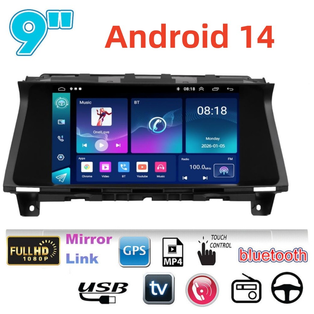Touch Screen Car MP5 Player Navi 4+32G WIFI SWC Fit For Honda Accord 2008-2012