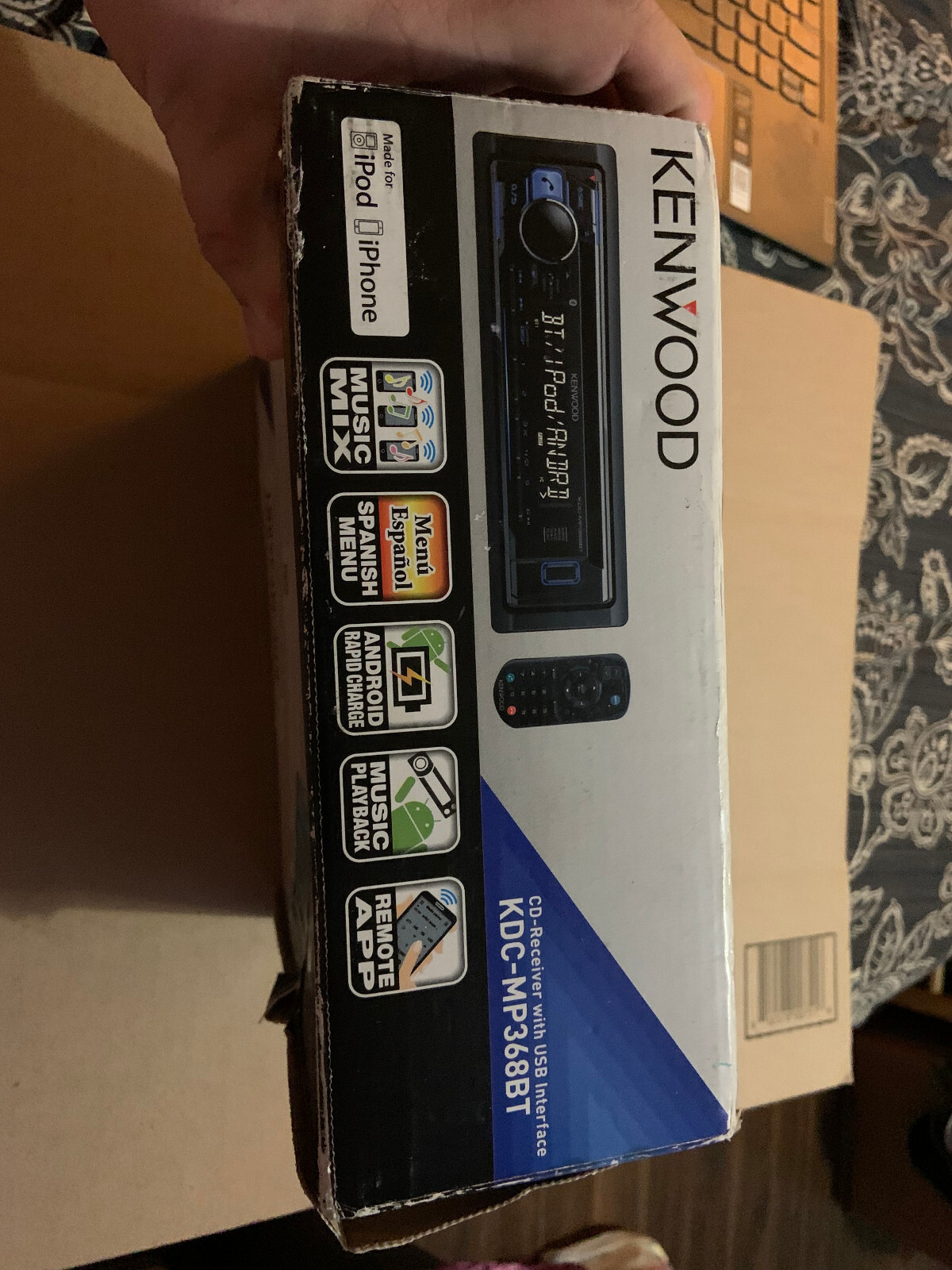 Kenwood KDC-MP368BT Bluetooth CD Player Android iPhone MP3 AM FM Aux USB 22w RMS