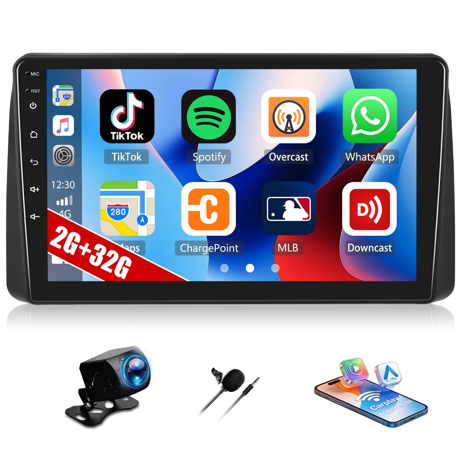 9″ Wireless Carplay Android Auto Stereo for Grand Caravan & Town & Country