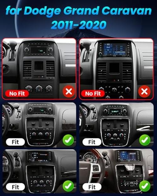 Car Radio Stereo for Dodge Grand Caravan 2011-2020, 9″ HD Touch Screen with
