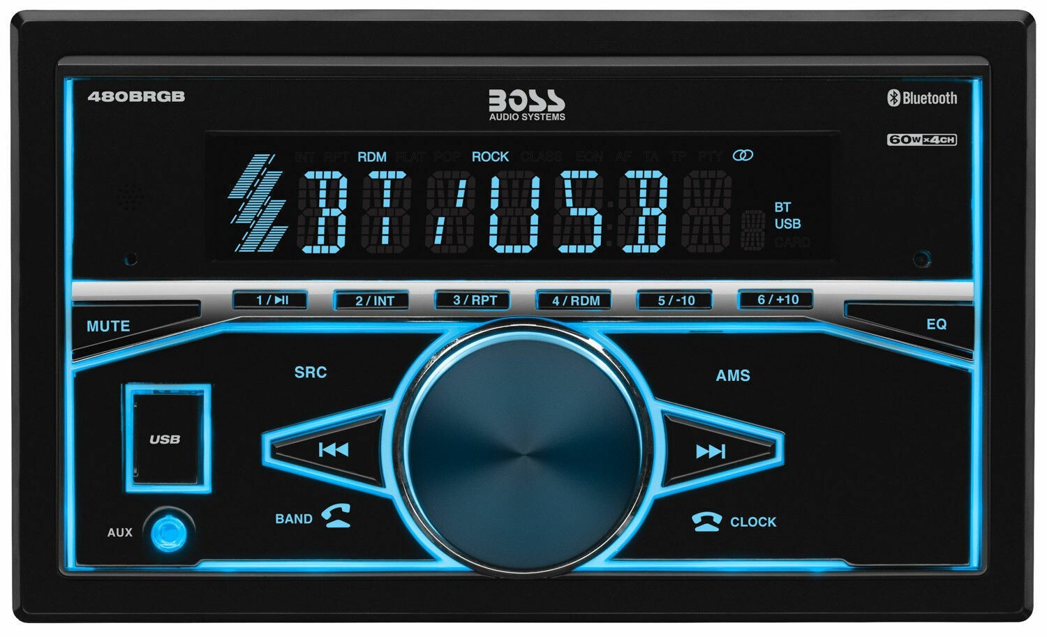 BOSS Audio Systems Elite 480BRGB Car Stereo, Bluetooth, 2 DIN.