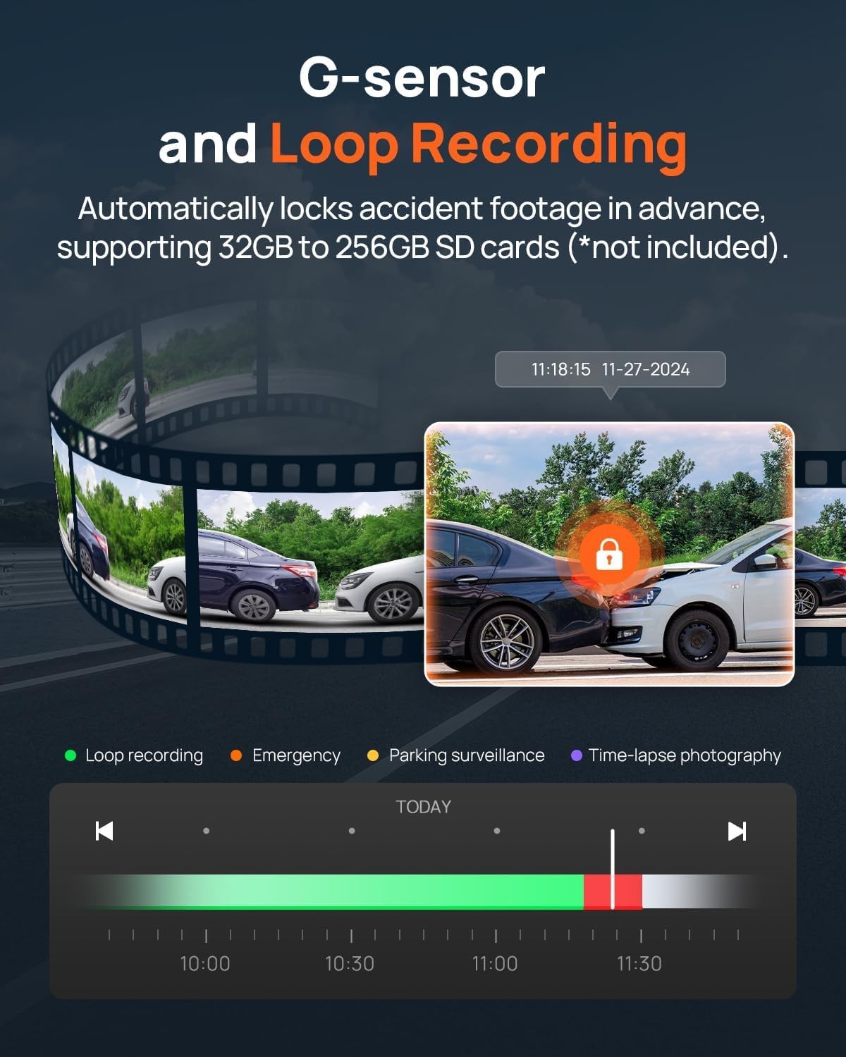 70mai A810 4K Dual Dash Cam Front/Rear, Starvis 2 HDR Night Vision, GPS, WiFi