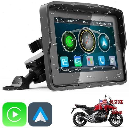 Motorcycle Carplay Screen, Wireless CarPlay & Android Auto for Motorbike,