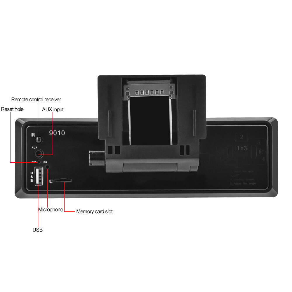 Carplay 10.1″ Car Stereo Radio Bluetooth Single 1Din Rotatable Touch Screen MP5