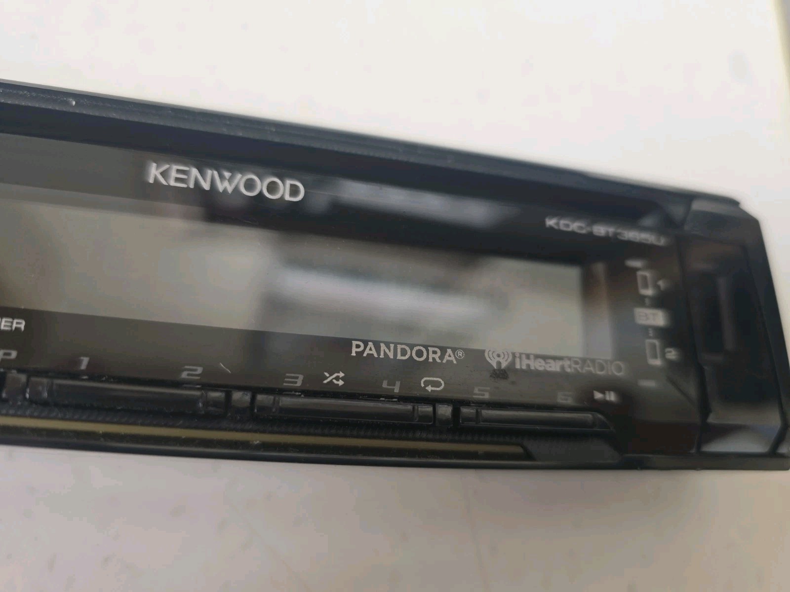 Kenwood KDC-BT365U Black Bluetooth Car Stereo Receiver Front Panel Faceplate