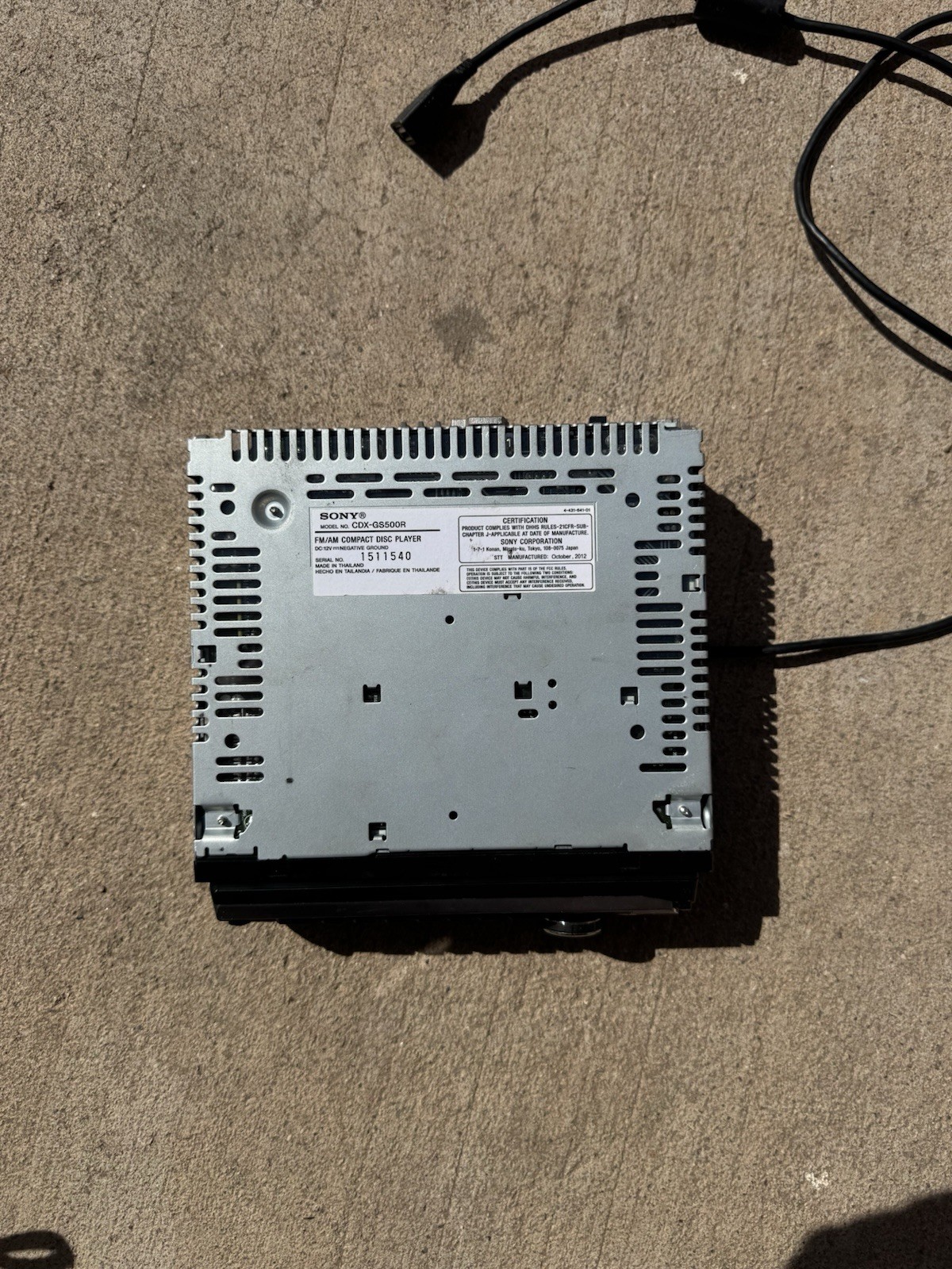 Sony Aftermarket Single Din Head Unit – CDX-GS500R