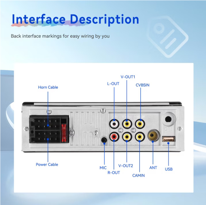 Estereo De Pantalla con Bluetooth Para Coche Carro Auto MP3 Player WMA/WAV/APE/F