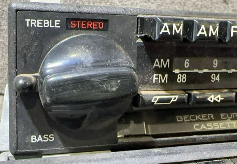 1 – Vintage Becker Europa Cassette Car Radio model 599 AM FM for Mercedes Benz
