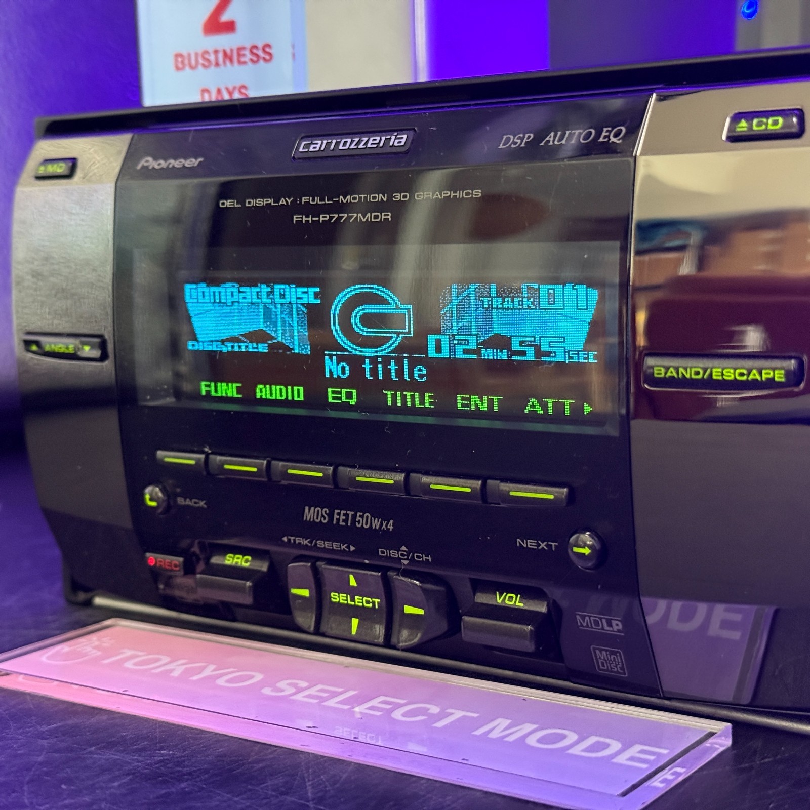 Pioneer Carrozzeria FH-P777MDR 2DIN Car Audio CD MD Bluetooth MD-Rec Player JDM
