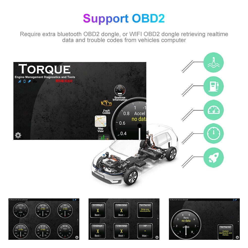2 Din Android 9.1 9.7″ Large Vertical screen Car Stereo Radio GPS Navi Bluetooth
