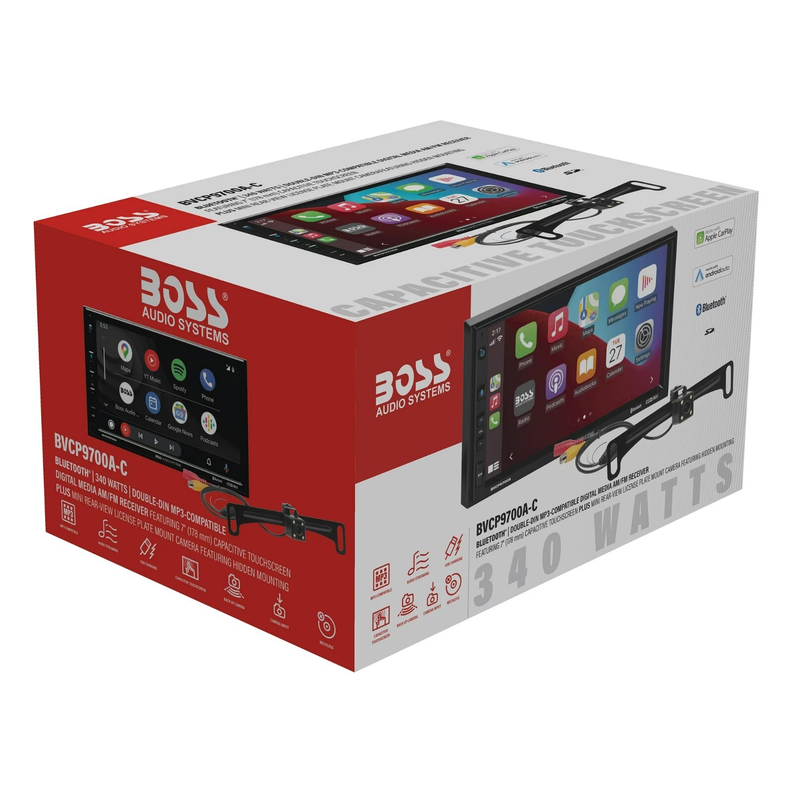 BOSS Audio Systems Car Stereo System w/Backup Cam – Apple CarPlay, Android Auto,