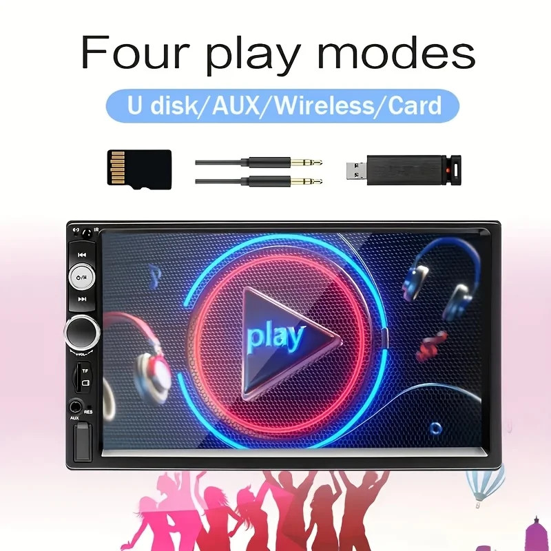 7″ 2DIN Car Stereo Radio Carplay Touch Screen BT FM USB AUX MP5 Player + Camera,