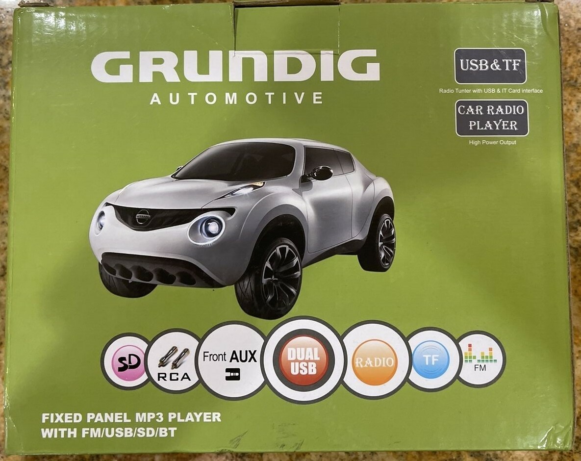 Grundig Automotive Fixed Panel MP3 Radio Player With FM/USB And Remote Control