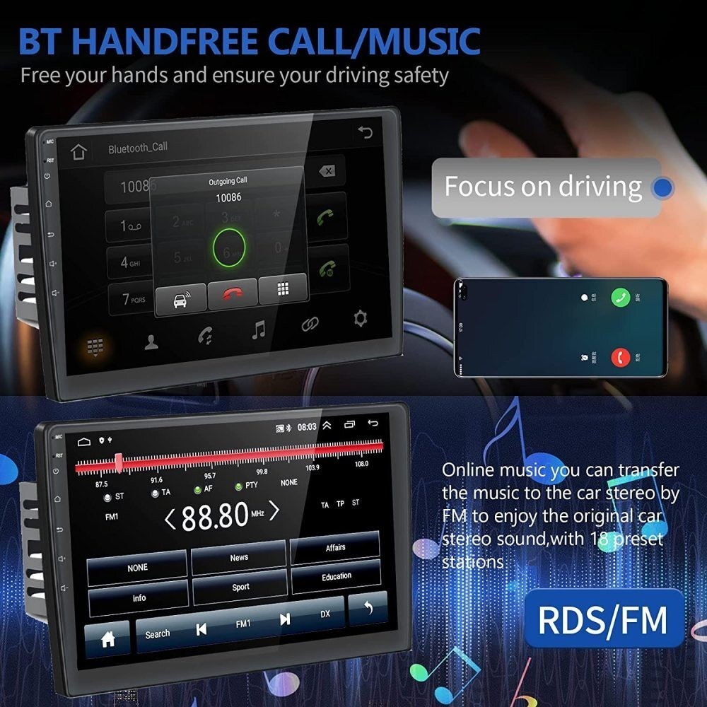 Radio Carplay For 2009-2013 Honda Fit FM RDS Touchscreen Head Unit w/Cam