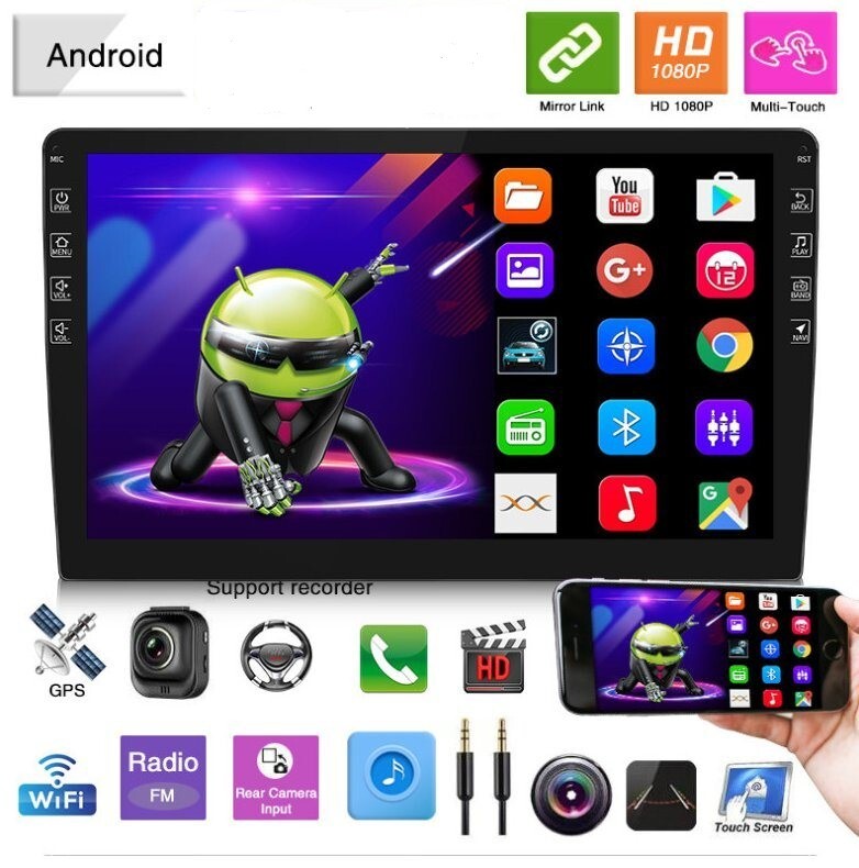 For TOYOTA VITZ 9″ Android Radio CarPlay Car Frame Harness Rear Camera 8CORE