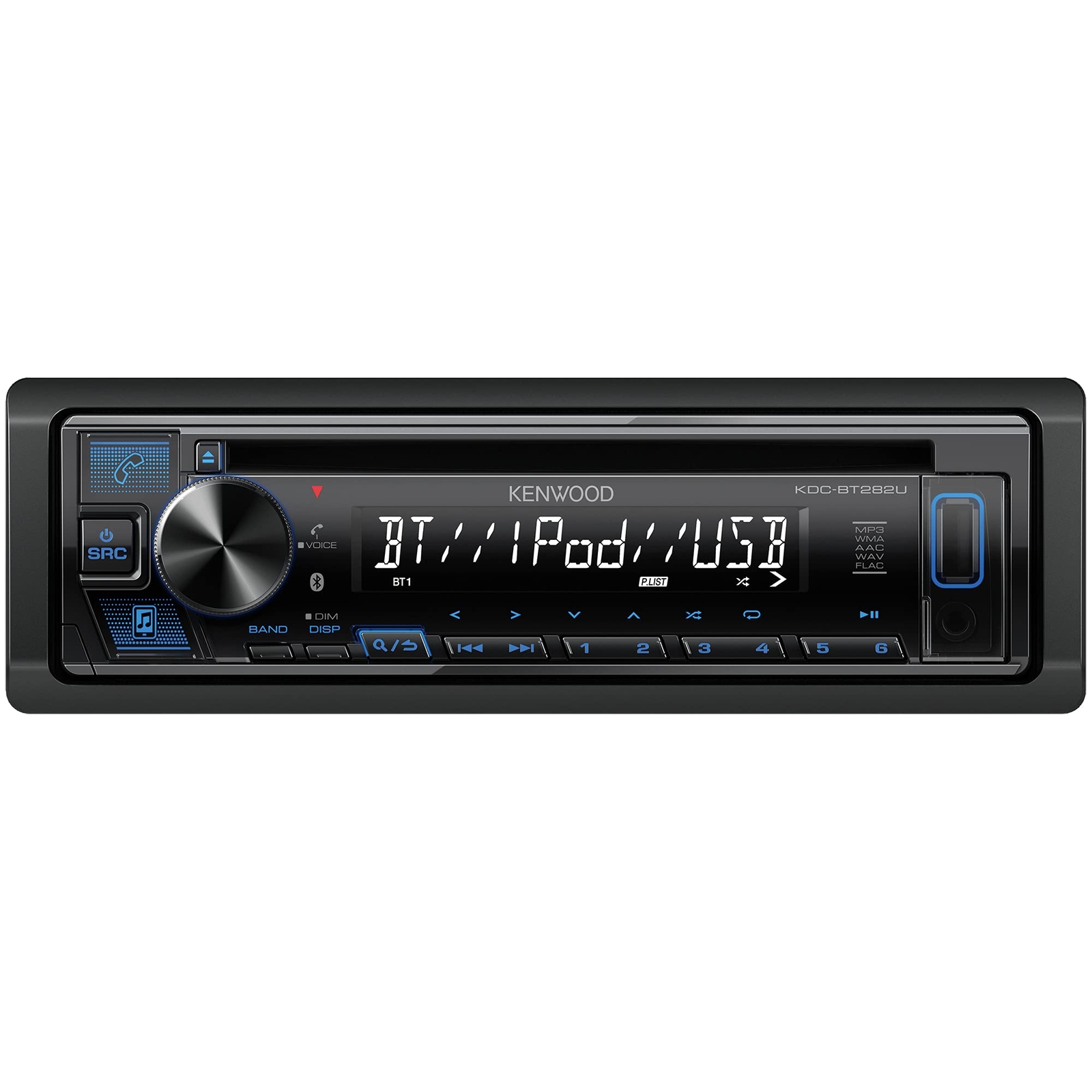 KENWOOD KDC BT282U Single DIN Bluetooth Car Receiver with USB AUX Input