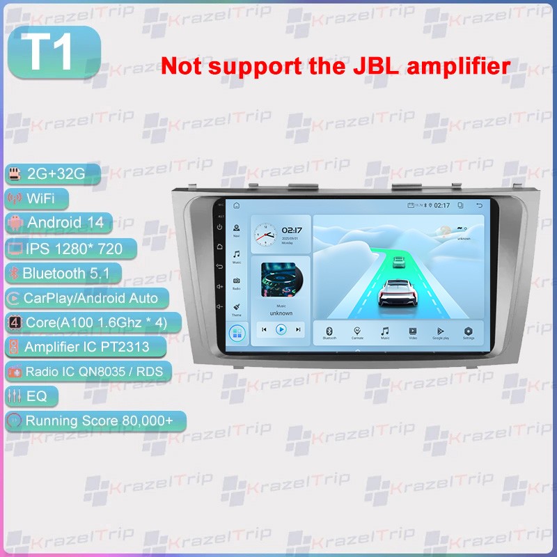 9 Inch 8 Core Car Radio for Toyota Camry Aurion 2006 – 2012 Android Audio WIFI