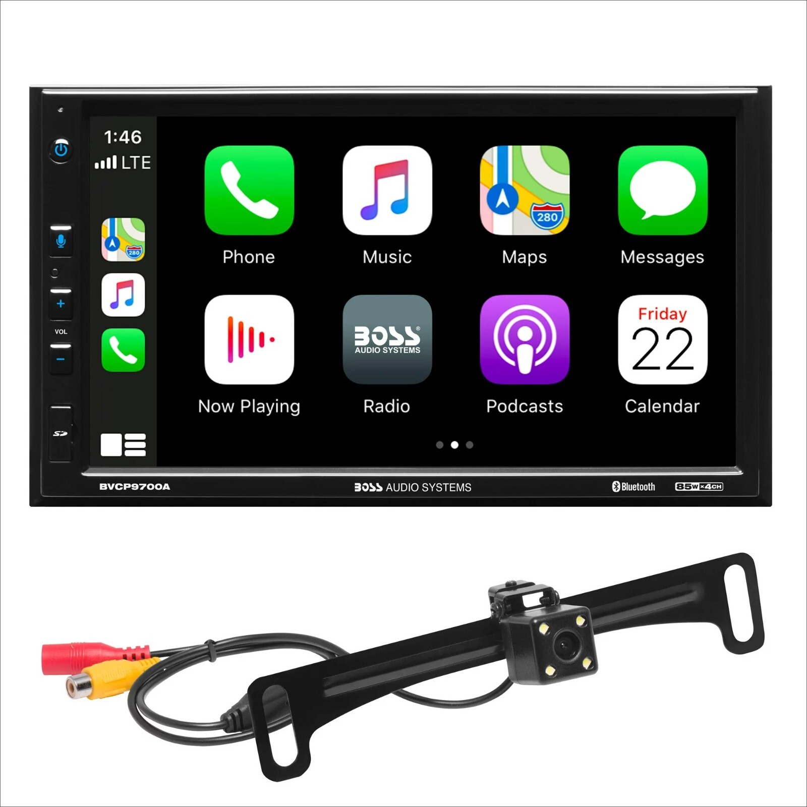 BOSS Audio Systems Car Stereo System w/Backup Cam – Apple CarPlay, Android Auto,