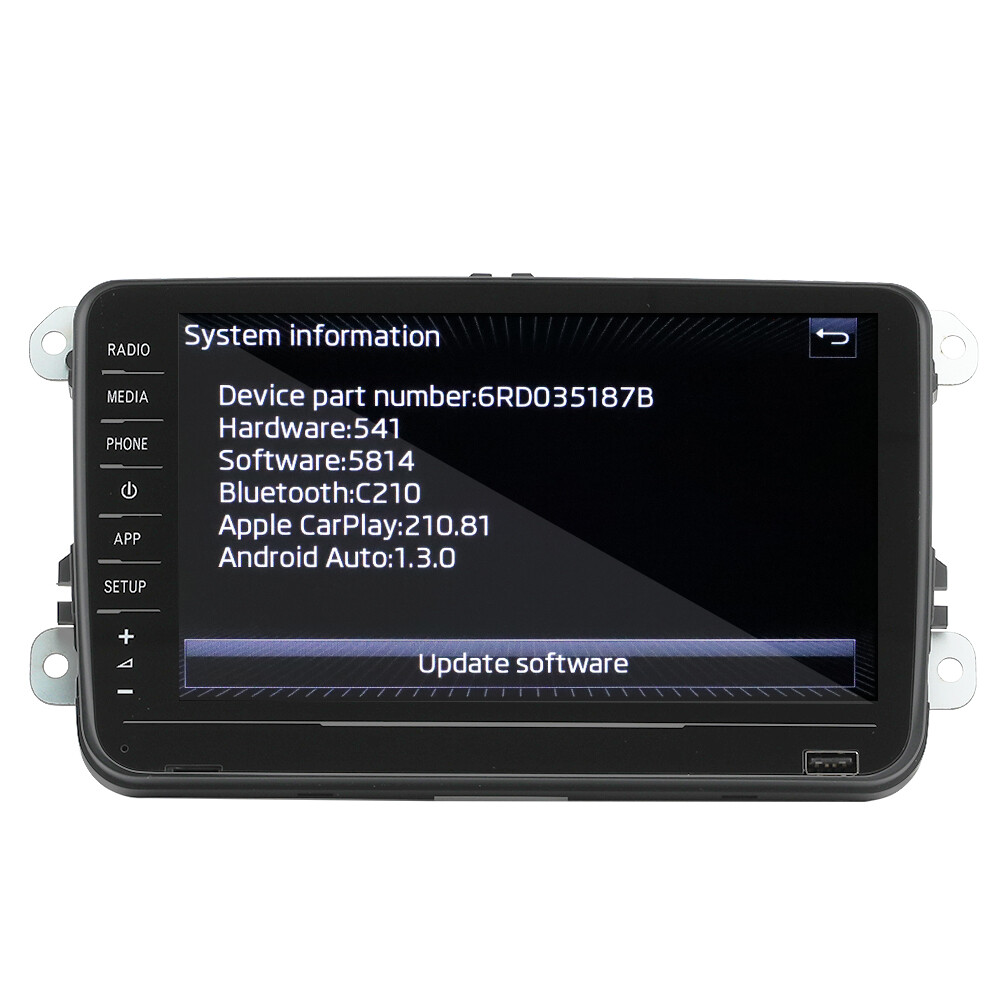 Green light For Skoda 8″ NONAME RCD330 RCD880 PRO Car Radio Carplay Android Auto