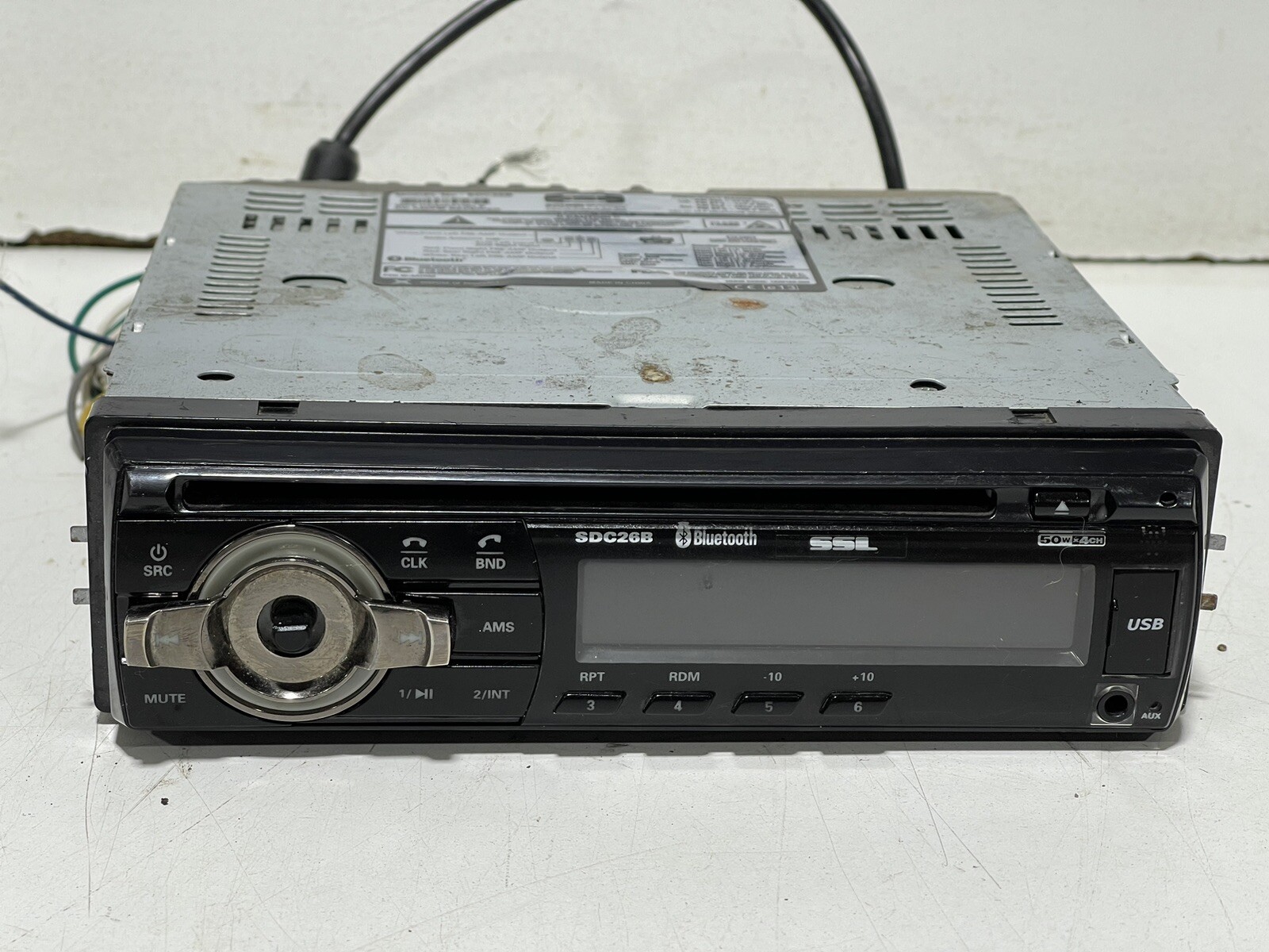 SOUND STORM SDC26B Car Stereo CD Player Bluetooth AUX USB, 50W X 4 Ch REMOTE CC