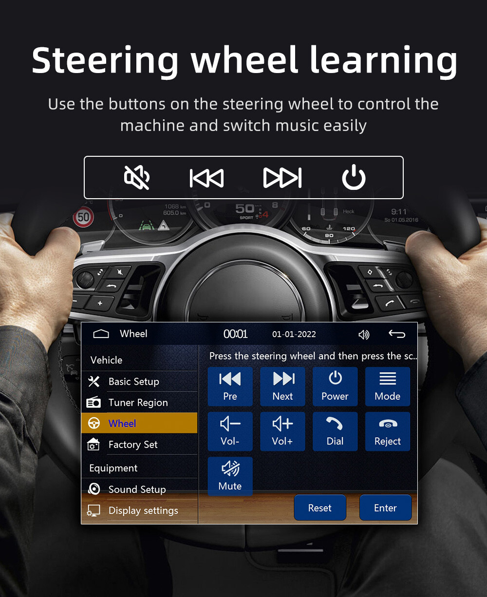 7″ Double 2 Din Bluetooth Car Stereo Radio MP5 Player Audio Touch Screen In-dash