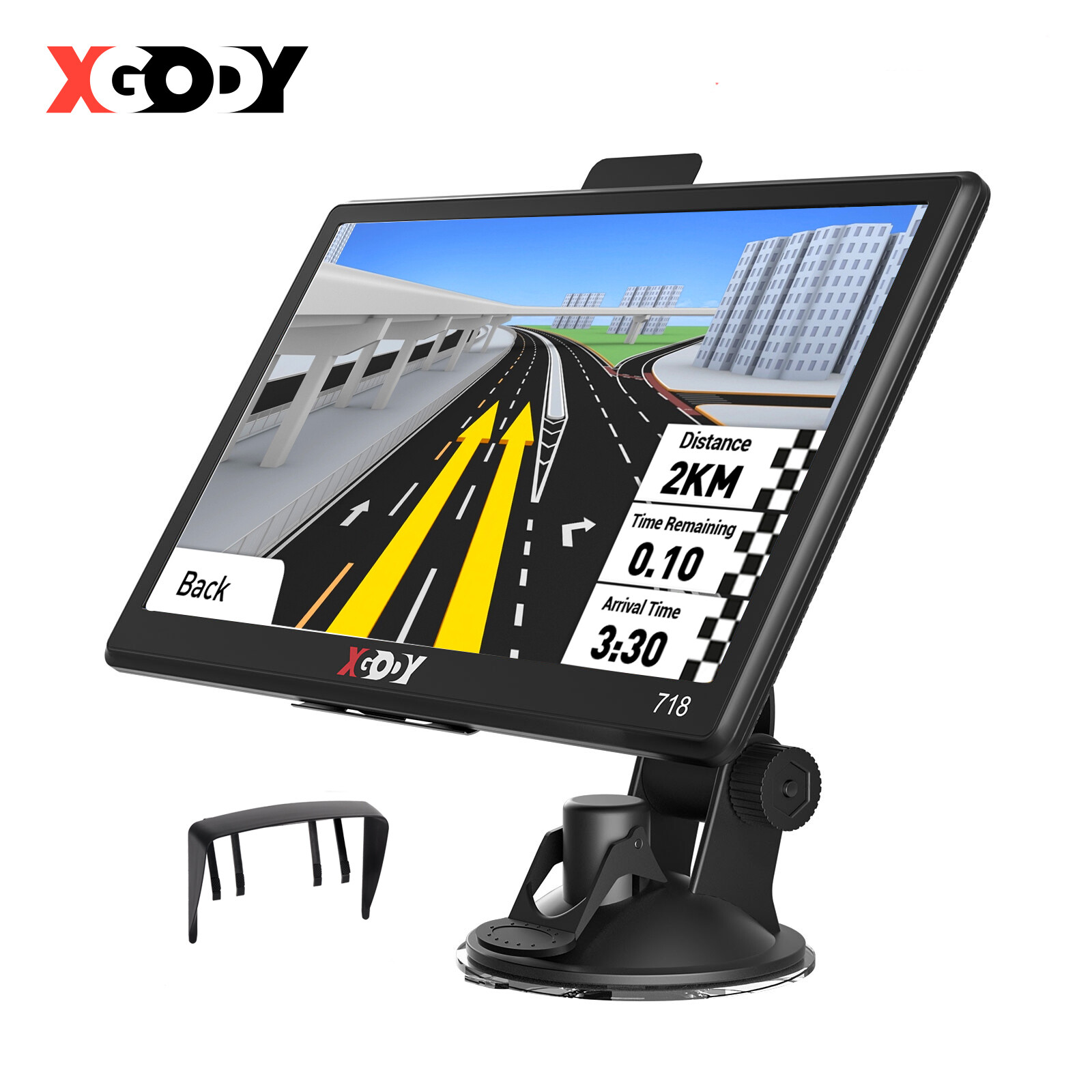 XGODY Car GPS Navigation 7 INCH HD TouchScreen 256MB+8GB Speedcam Free US Maps