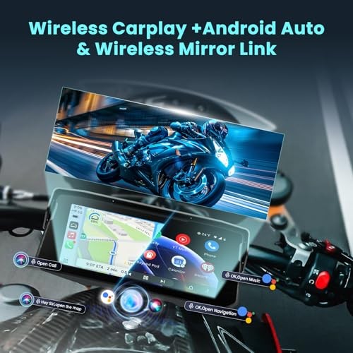 6.86 inch Motorcycle Carplay Screen GPS Navigation System with Wireless