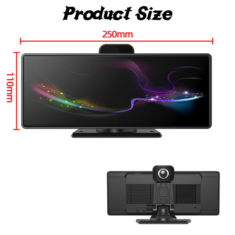 10 inch Android Auto CarPlay Car Radio Stereo Touch Screen Bluetooth Mirror Link