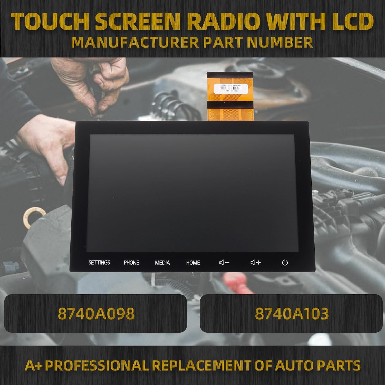 Dasbecan 8″ Touch Digitizer LCD Screen Radio Compatible with 2020 2021 2022…