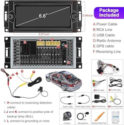 4+ 64GB Car Radio for Dodge RAM 1500 2500 3500 2006 For Dodge Ram 2006-2008