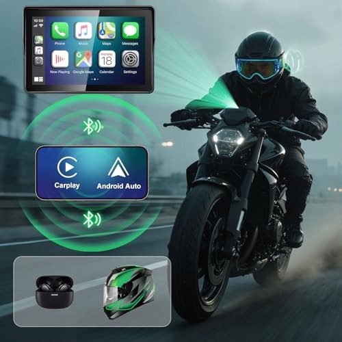 2026 GPS Carplay 5 inch for Motorcycle with 5 Inch Screen+Mounting Bracket